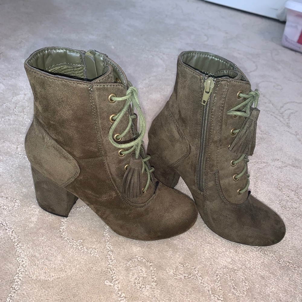 Wet Seal dark green booties